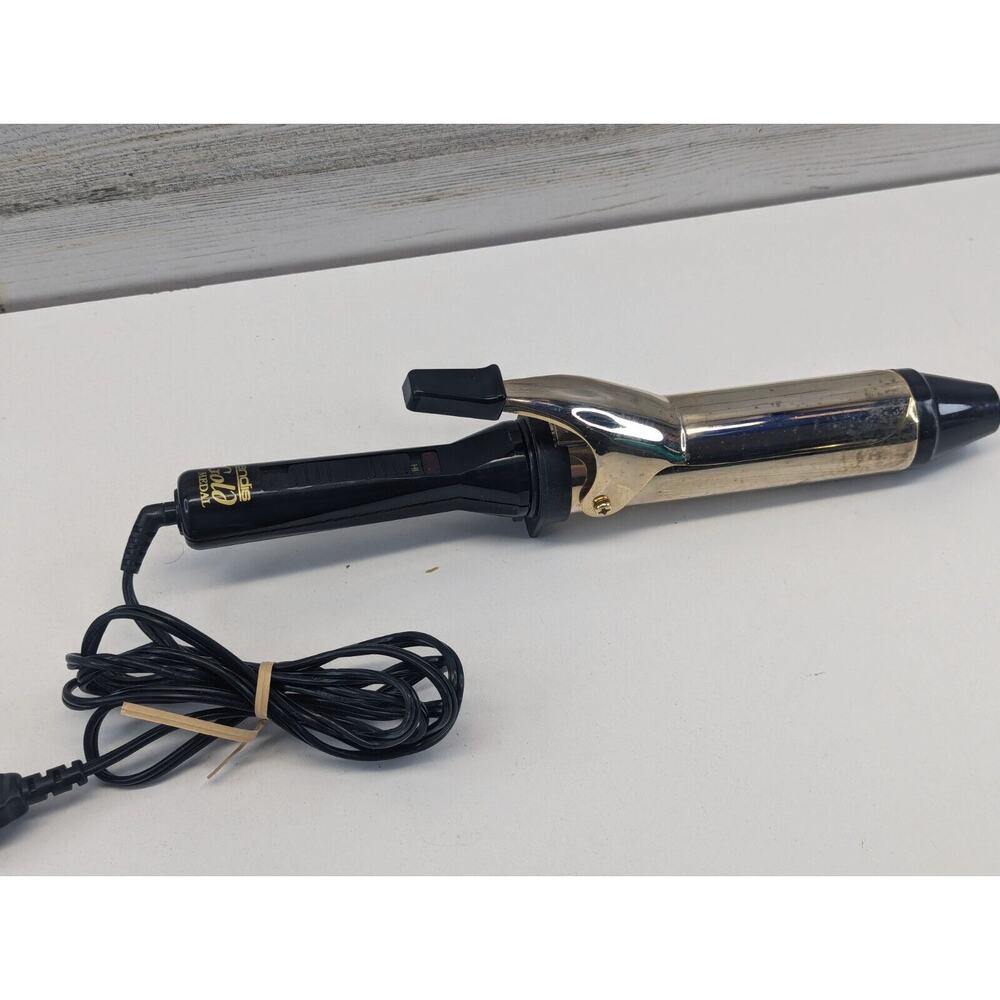 Andis Curling‎ Iron Black Handle Gold 1.5" Barrel Model #CI-5